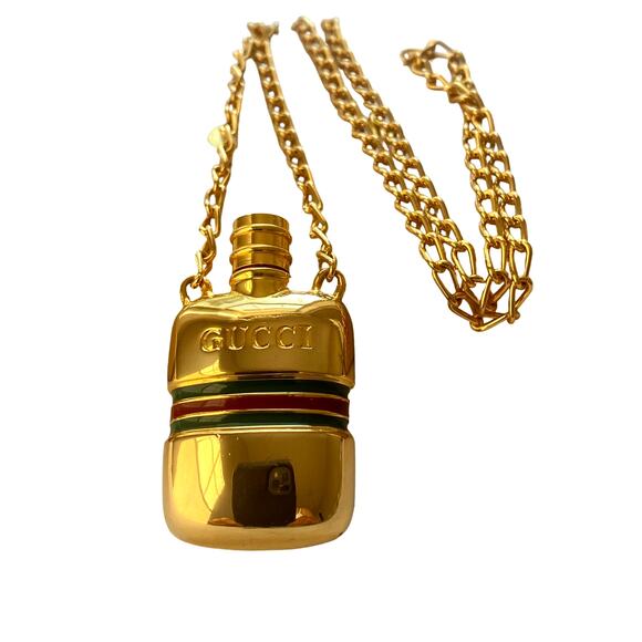 Gucci Gold-Plated Perfume Bottle Pendant Necklace - Picture 4 of 10